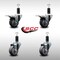 Service Caster 3'' SS Thermoplastic Rubber Swivel 1-1/4'' Expanding Stem Caster Set 2 Total Lock Brakes, 4PK SCC-SSEXTTL20S314-TPRB-2-S-2-114 - alternate 3